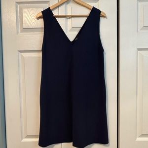 Theory Sleeveless Navy Shift Dress
